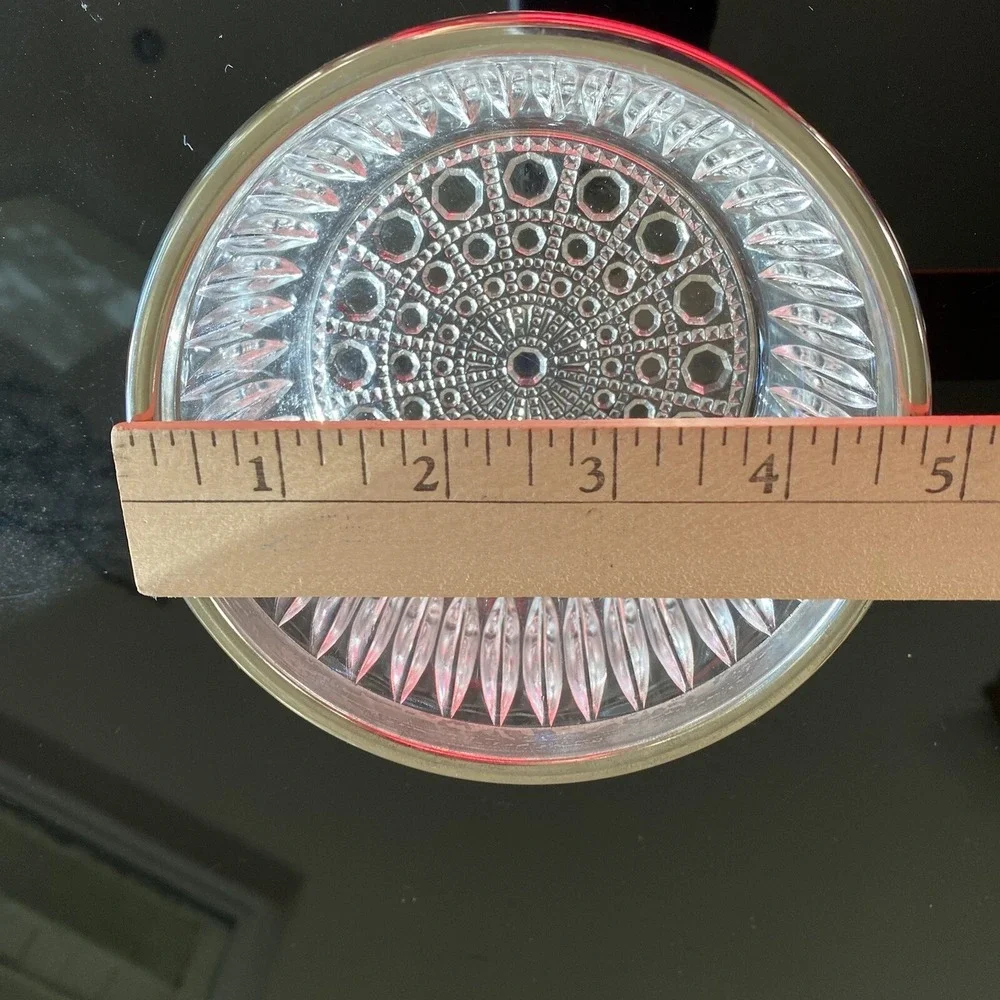 Vintage Crystal‎ Silver Rimmed 5